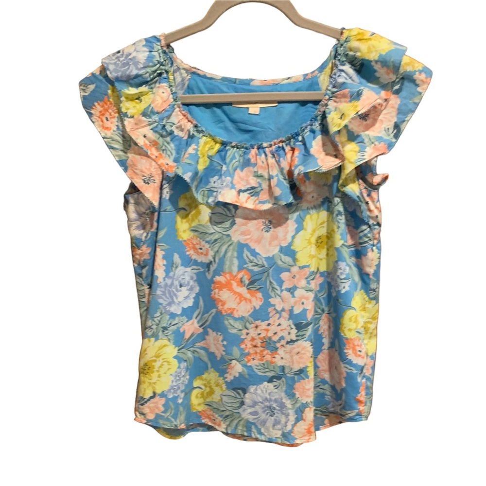 Drastic Price Drop Garden Ruffle Top⭐️